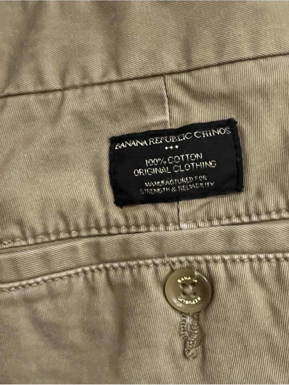 Banana Republic Emerson Chino Pants Men’s 32 x 34 (Fits 32 x 32) Tan Cotton